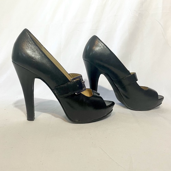 EUC Michael Michael Kors Chandler Mary Jane Platform Heel in Glazed Leather - 6M - Picture 5 of 9